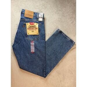 NWT VTG Levis 505 Orange Tab Jeans Regular Fit Denim Blue Jeans Mens Size 36x32